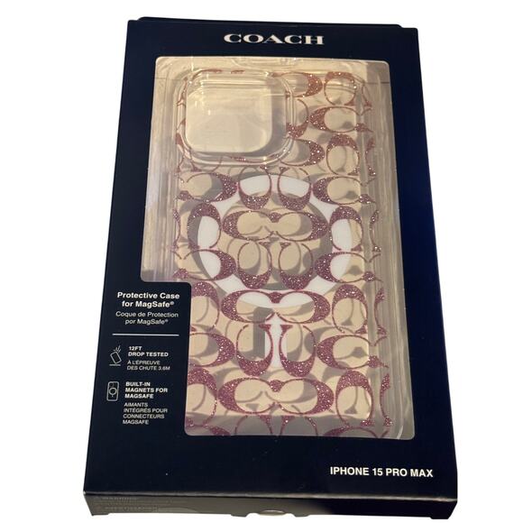 Coach Protective Case for iPhone 15 Pro Max with MagSafe Drop Protection - Picture 1 of 7